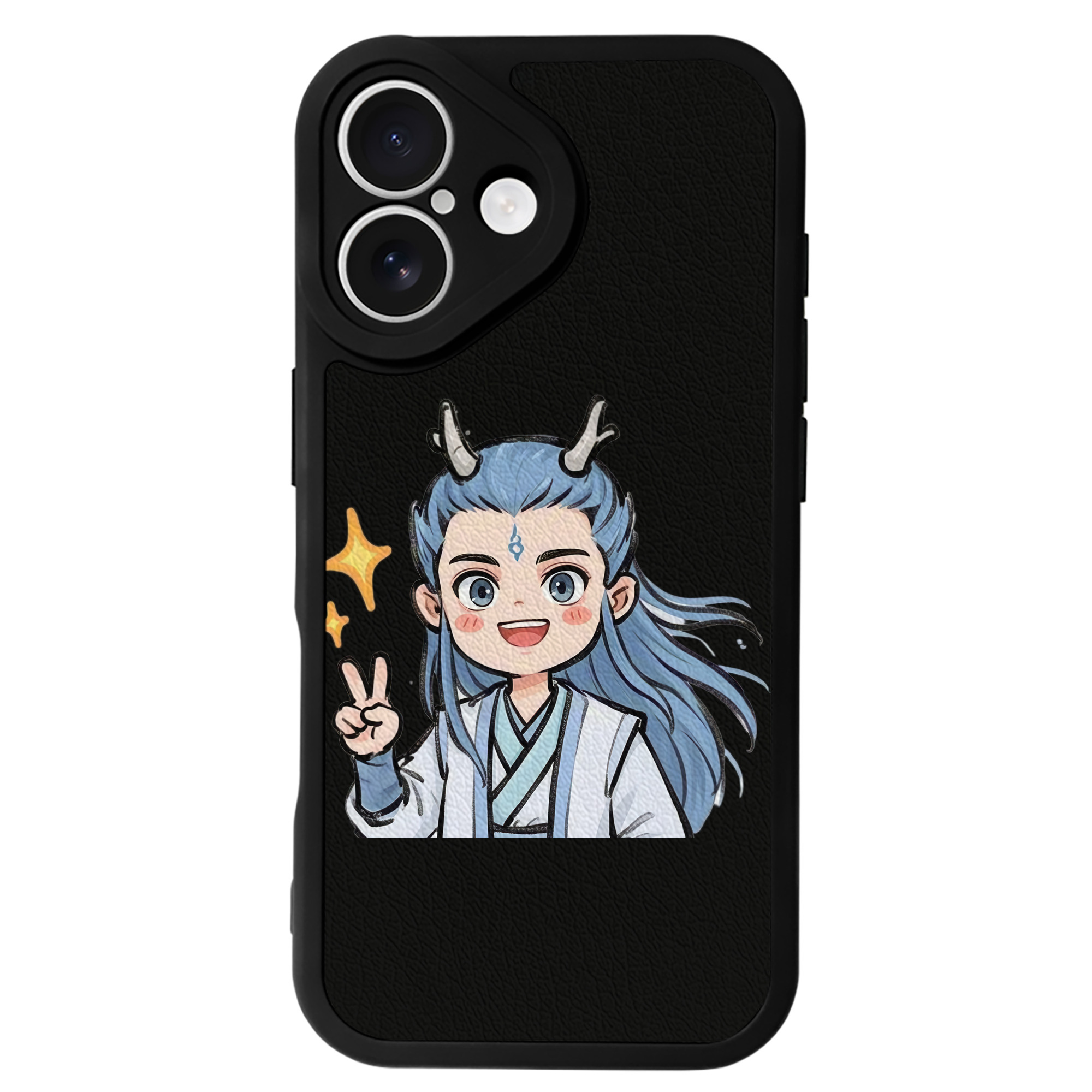 （画像用） Ne Zha 2 ナタ 魔童の大暴れ 【iPhone 16シリーズ対応】シリコンスマホケース（レザー調） 材質：シリコン